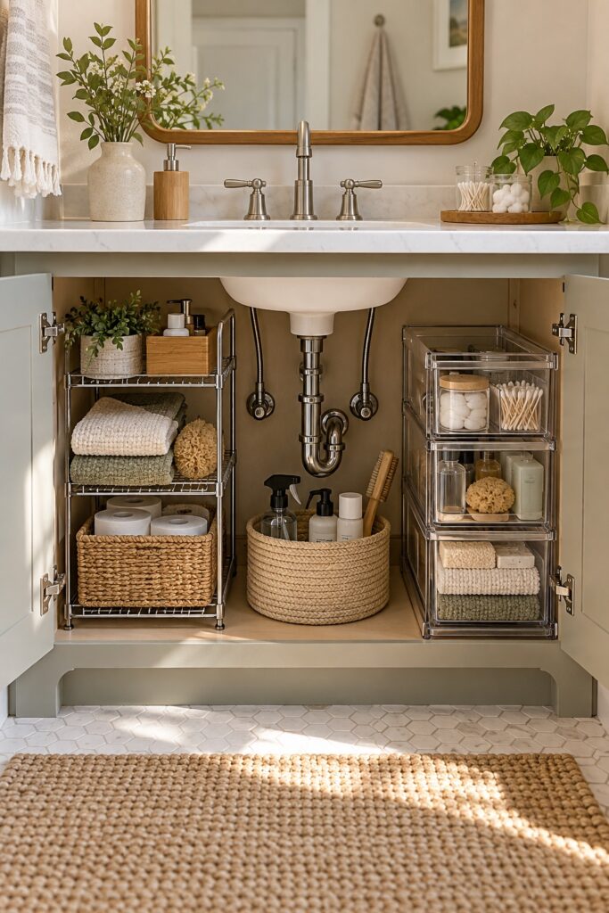 10 Under-Sink Organizers for Pipe-Crowded Bathroom Vanities 10 Under-Sink Organizers for Pipe-Crowded Bathroom Vanities