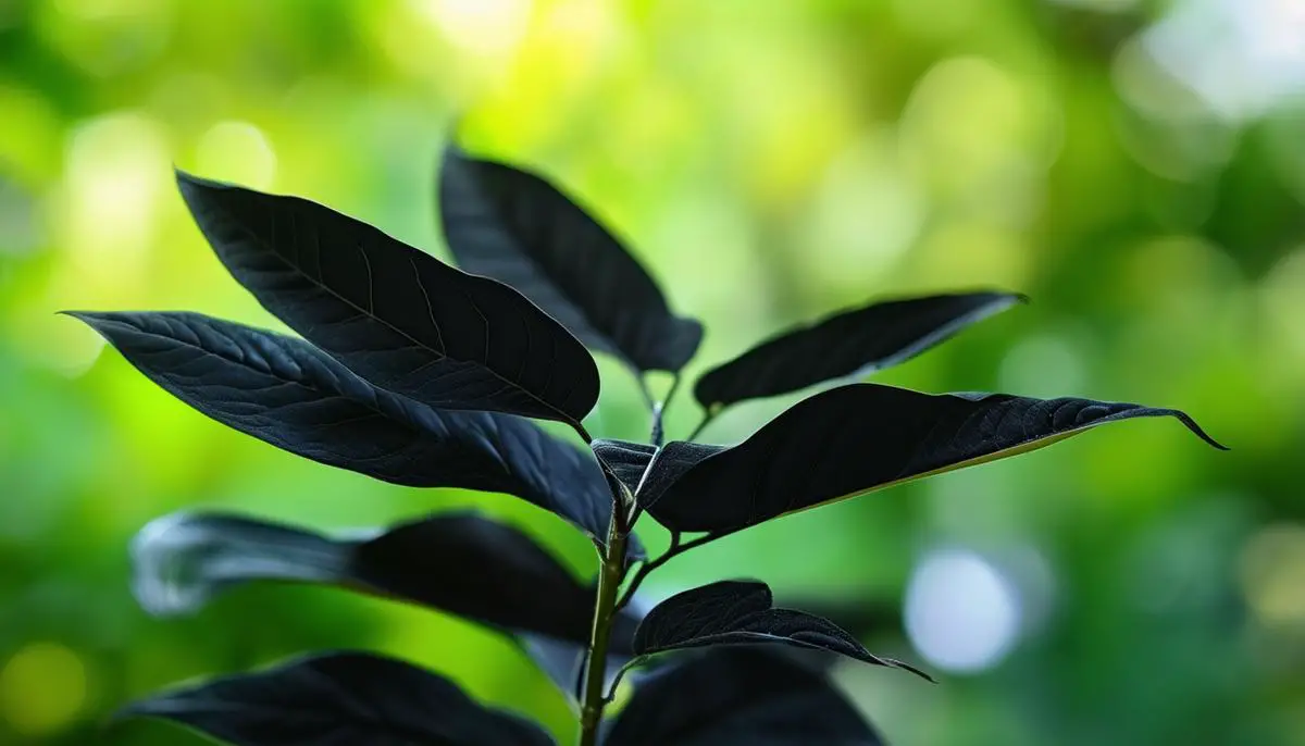 Overwatering is a common cause of black leaves on plants. This condition leads to a lack of oxygen reaching the plant's roots, promoting the growth of harmful fungi that thrive in waterlogged soil. Root rot can set in, causing the leaves to turn black.